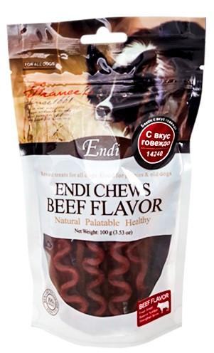 Endi Chews Strips with Beef Flavor 